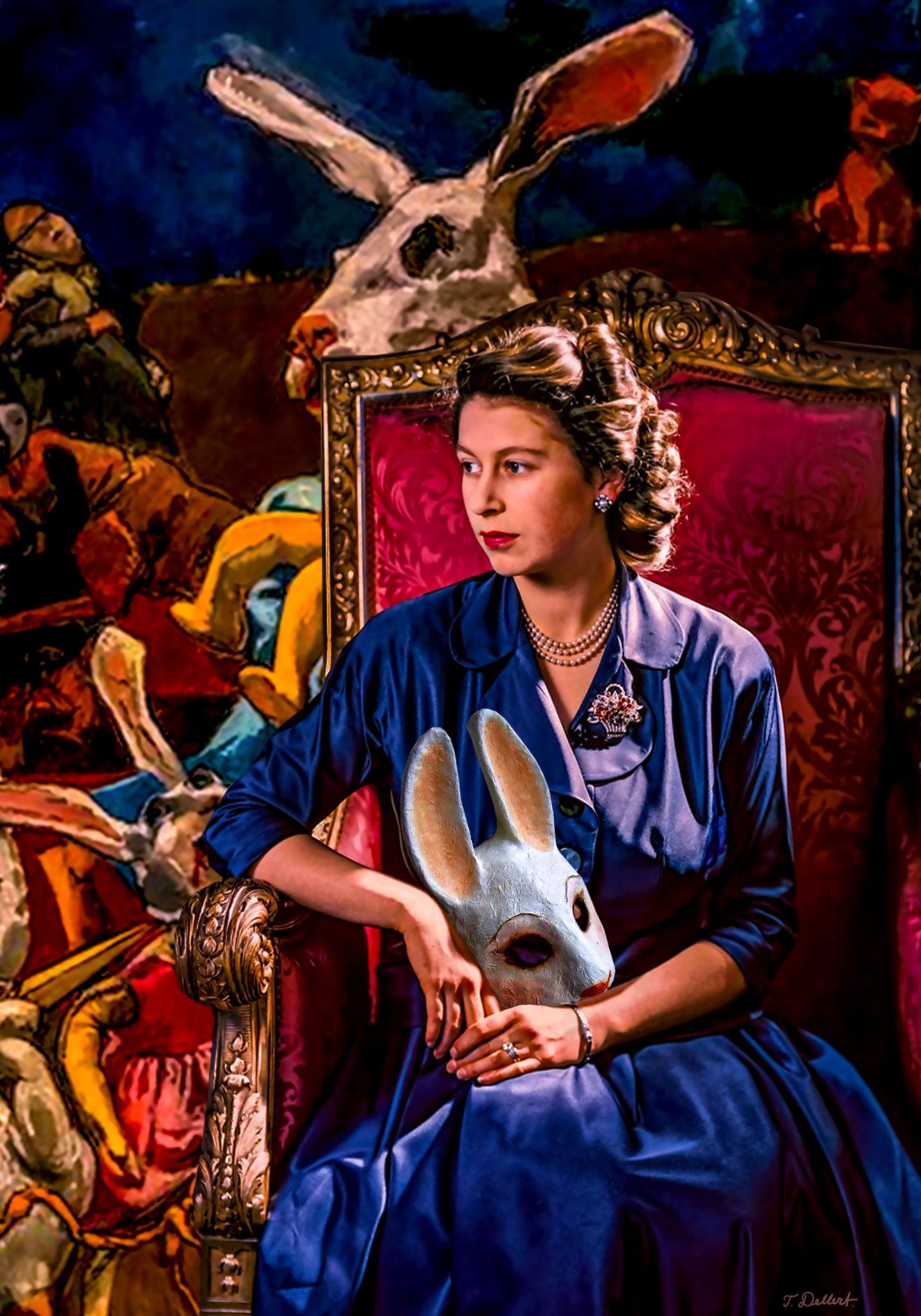 The Queen and the White  Rabbit 